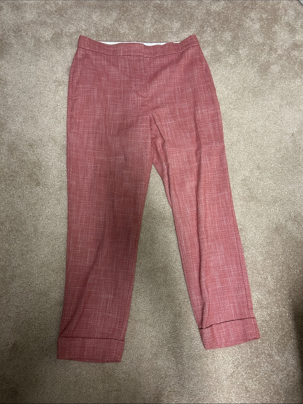 Ann Taylor Women's Red Tailored Crop Pants